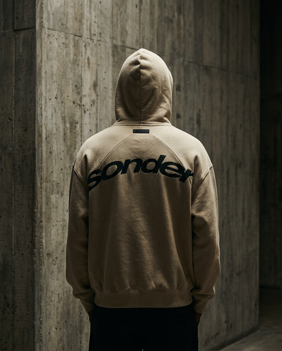 07 — Sonder Hoodie / Tan · Back