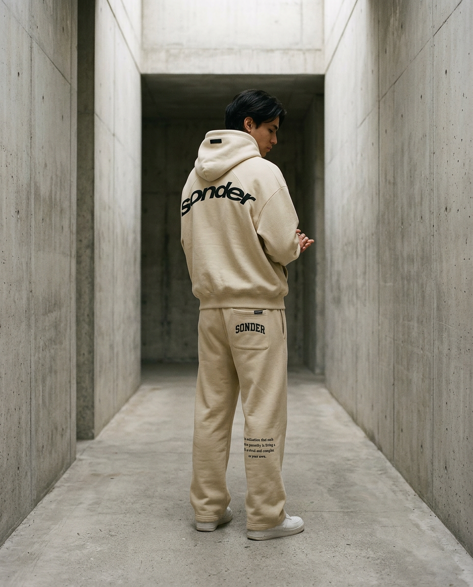 02 — Arc Hoodie & Sweatpants / Bone